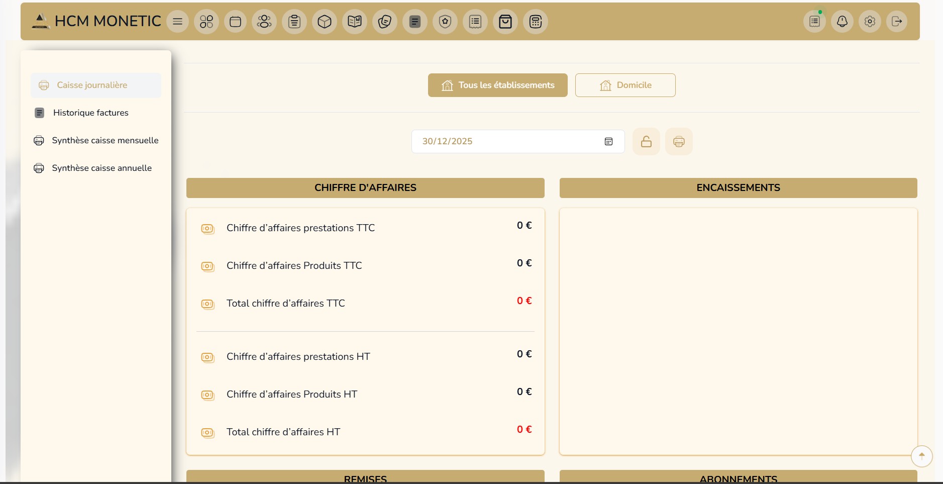 Clôture de Caisse HCM MONETIC